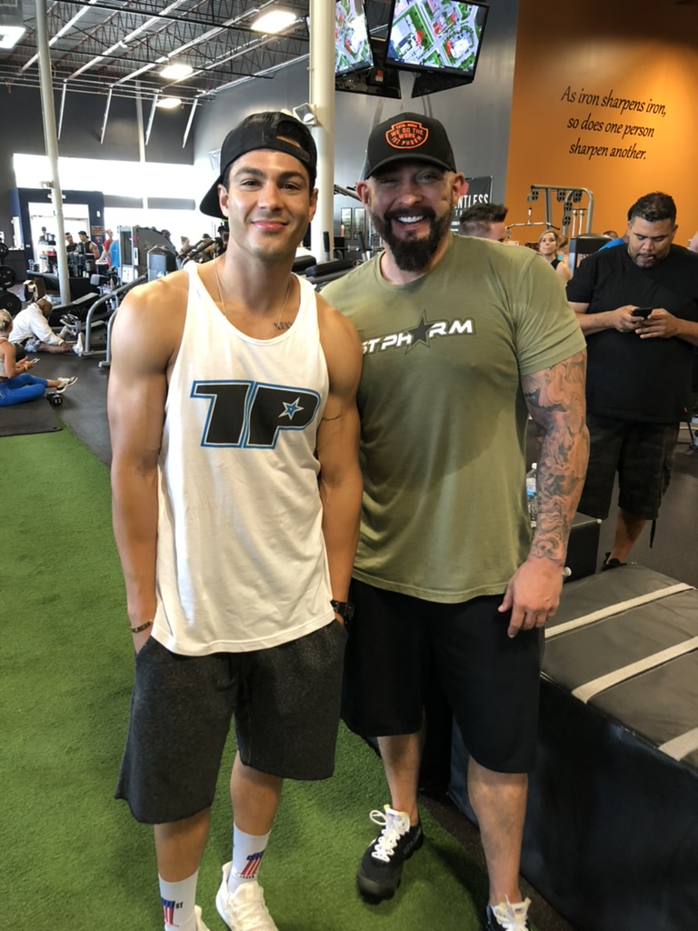 Ray Diaz with 1st Phorm founder Andy Frisella at a gym