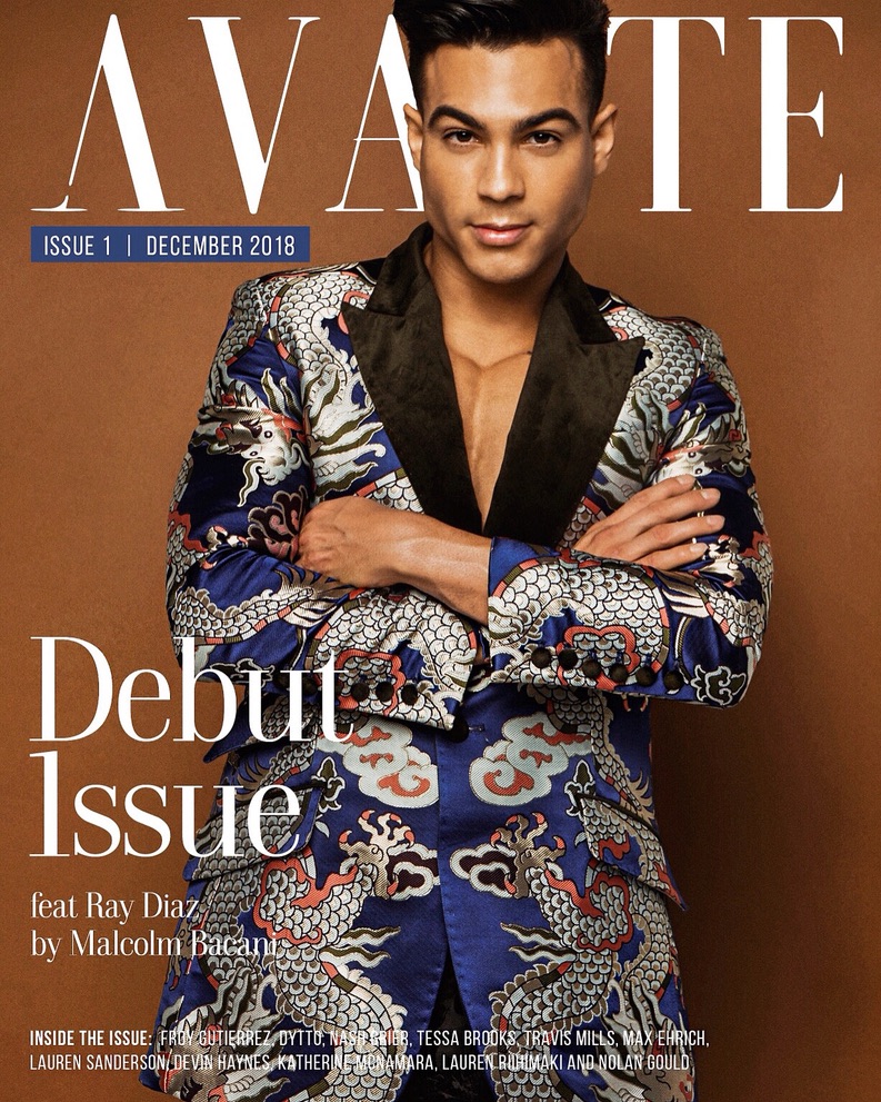 Ray Diaz on the cover of AVANTE Magazine debut issue, December 2018