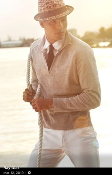 Ray Diaz photographed on the water in Florida, 2010