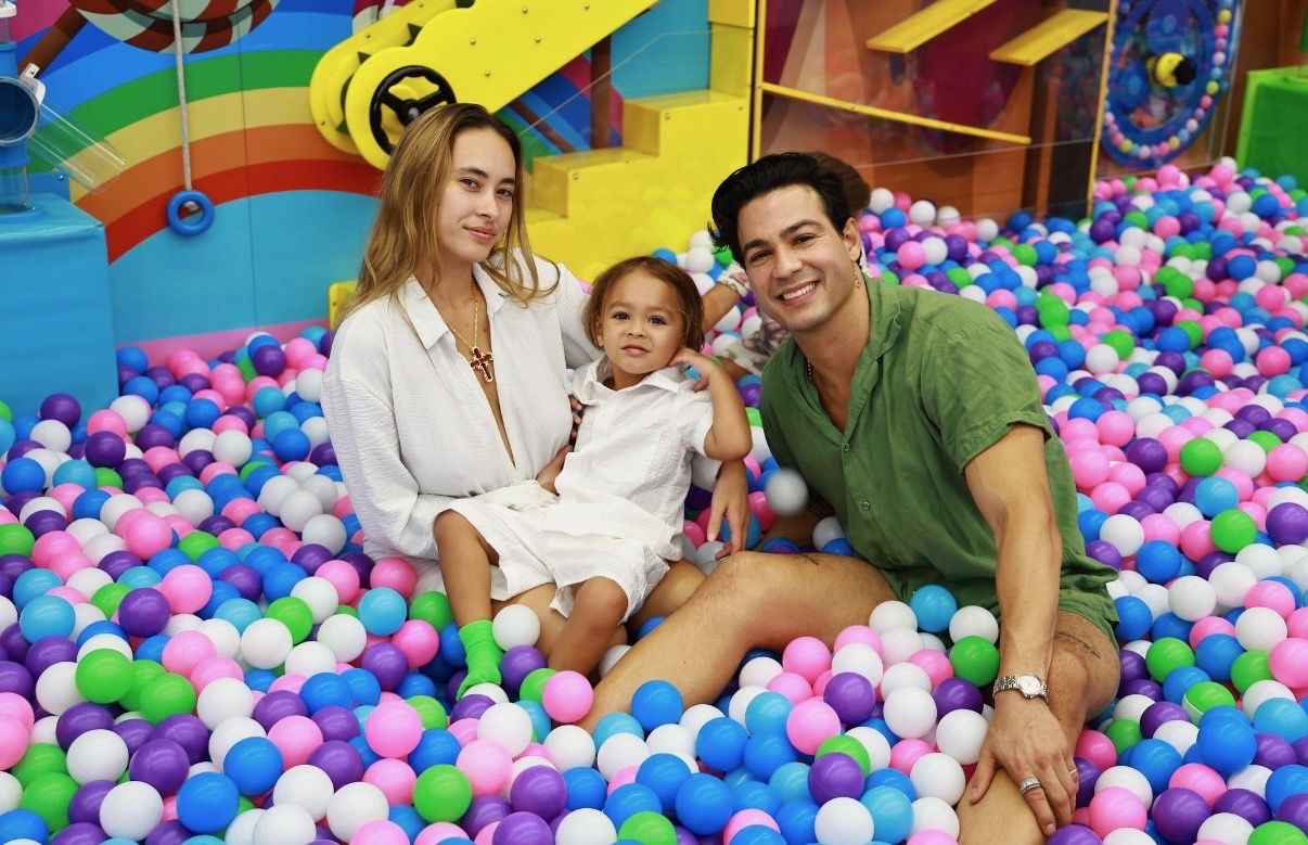 Ray Diaz with his partner Hannah Lee Worthy and their son Balencio Diaz