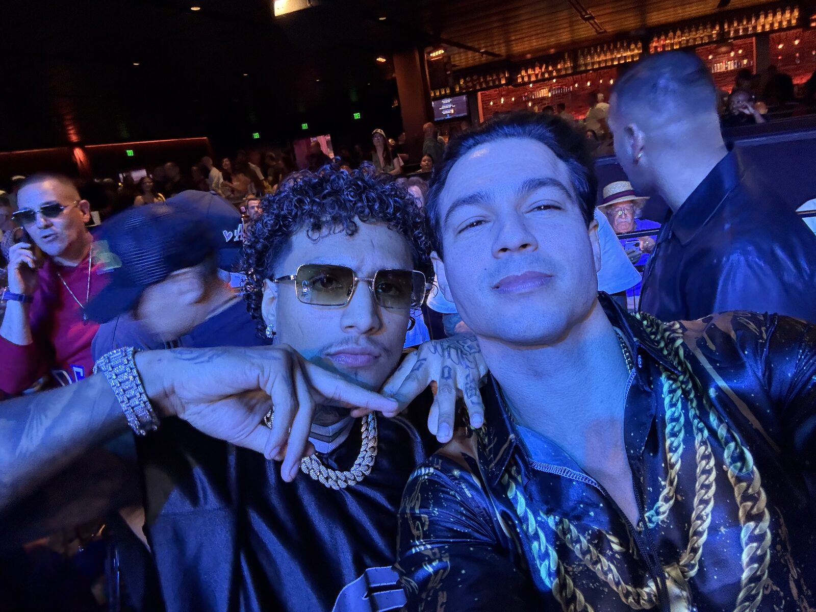 Ray Diaz with bare knuckle boxer Armando Vargas backstage at BKB 56